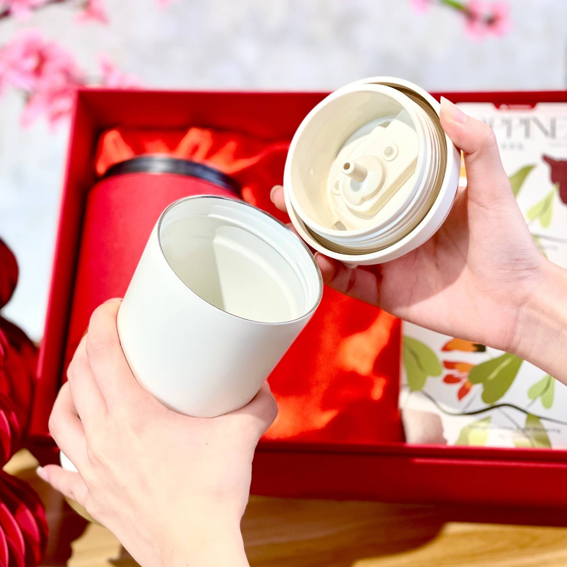 benafit no cook soup 2026 chinese new year bundles comes with White ceramic coated insulated tumbler for malaysia